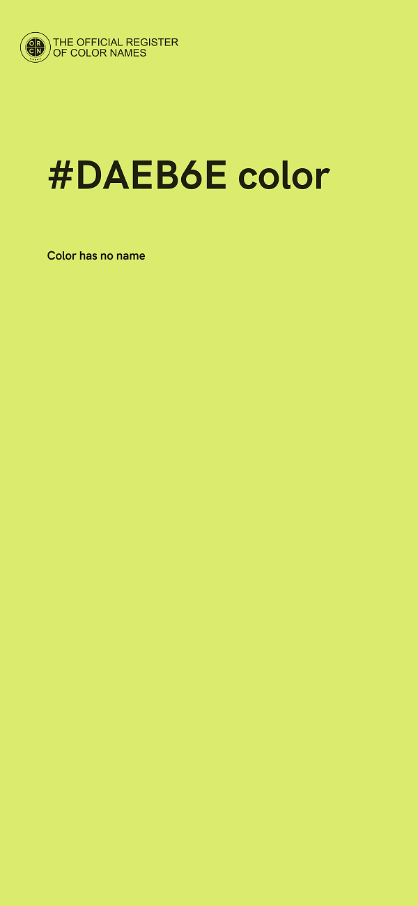 #DAEB6E color image