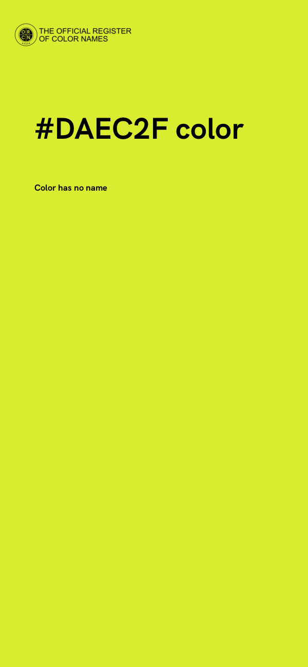 #DAEC2F color image