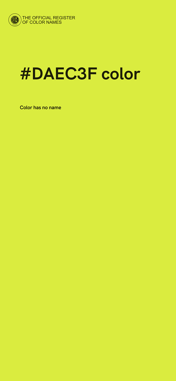 #DAEC3F color image