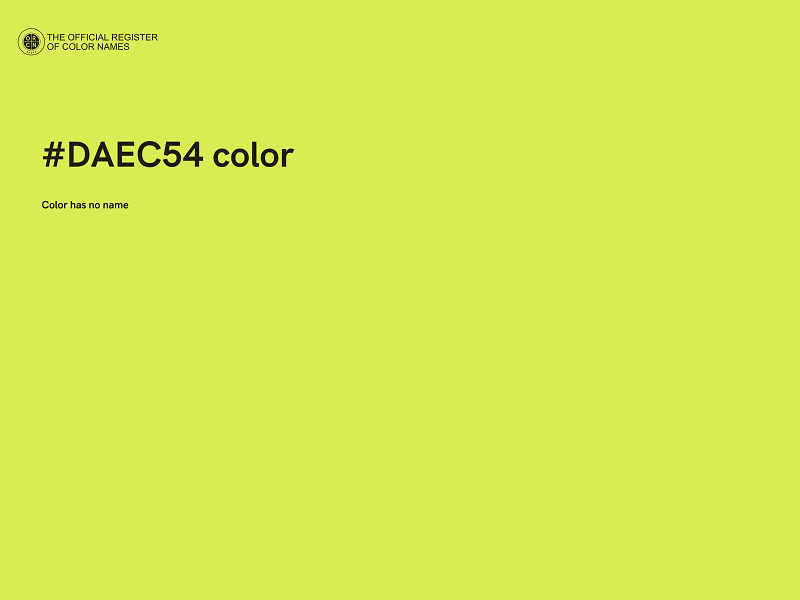 #DAEC54 color image