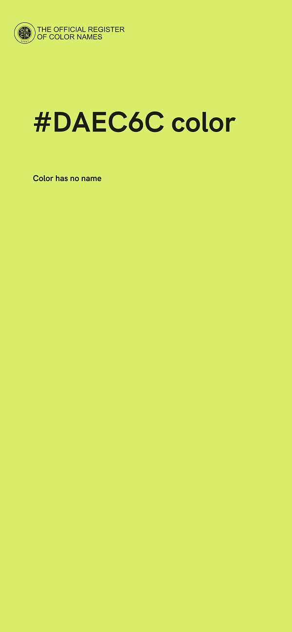 #DAEC6C color image