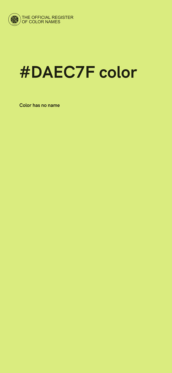 #DAEC7F color image