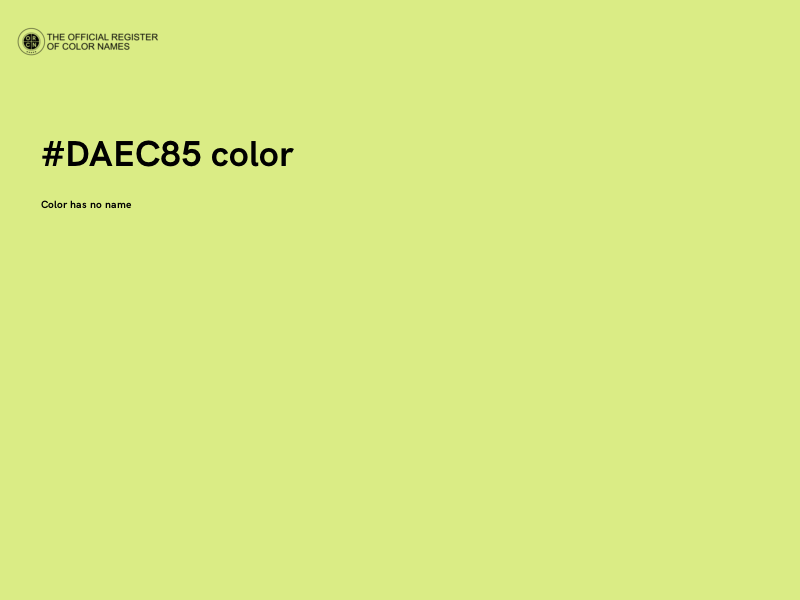 #DAEC85 color image