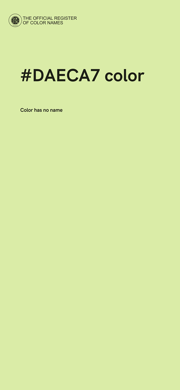 #DAECA7 color image