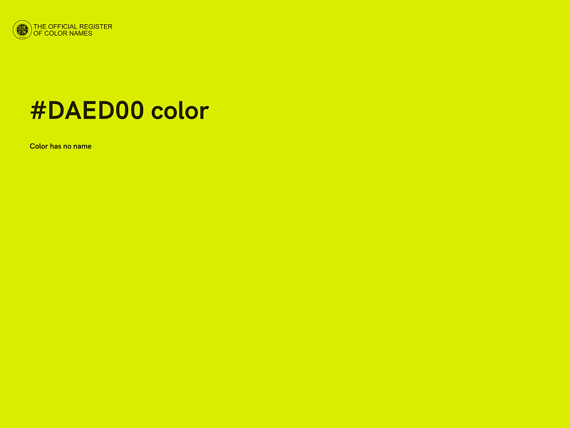 #DAED00 color image