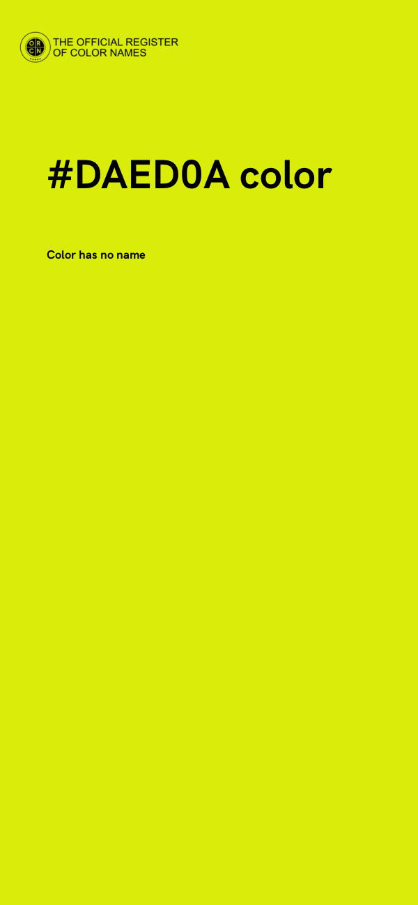 #DAED0A color image