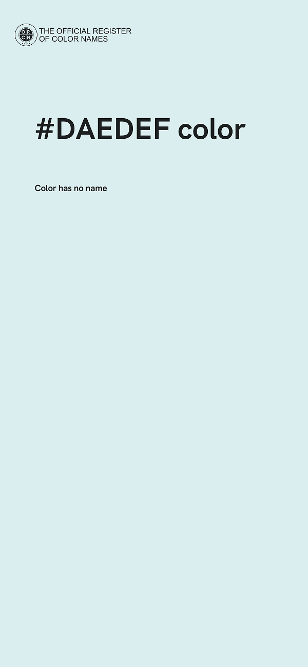 #DAEDEF color image