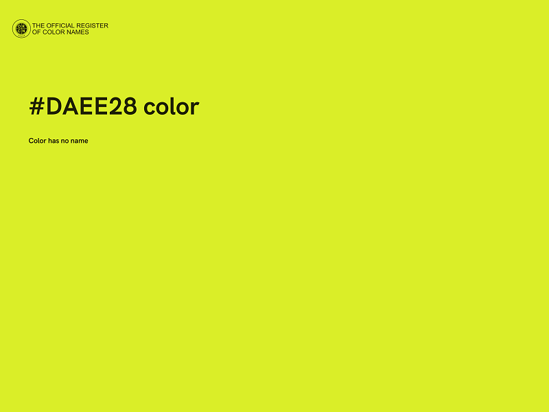 #DAEE28 color image