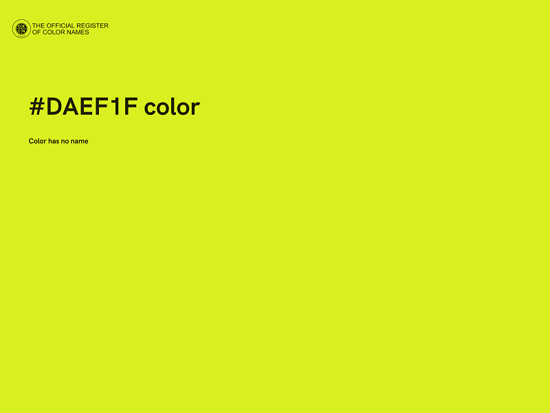 #DAEF1F color image