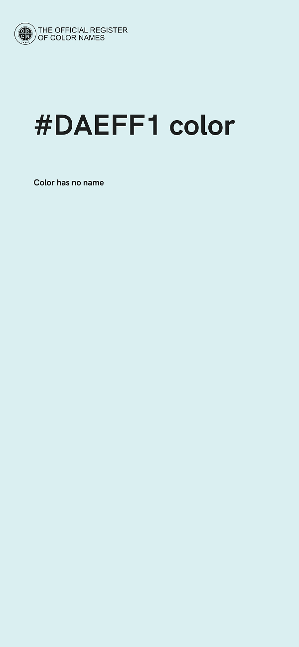 #DAEFF1 color image