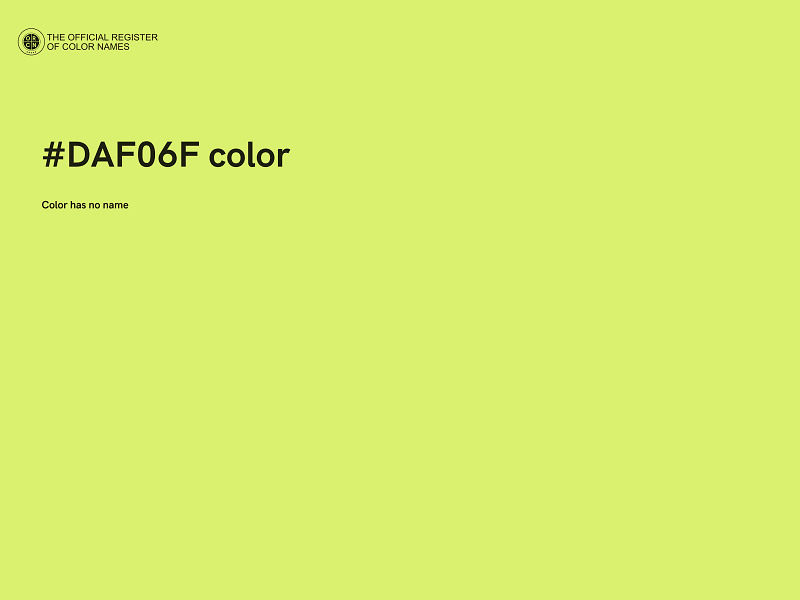 #DAF06F color image