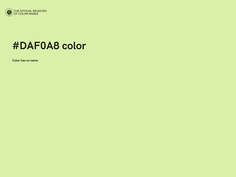 #DAF0A8 color image