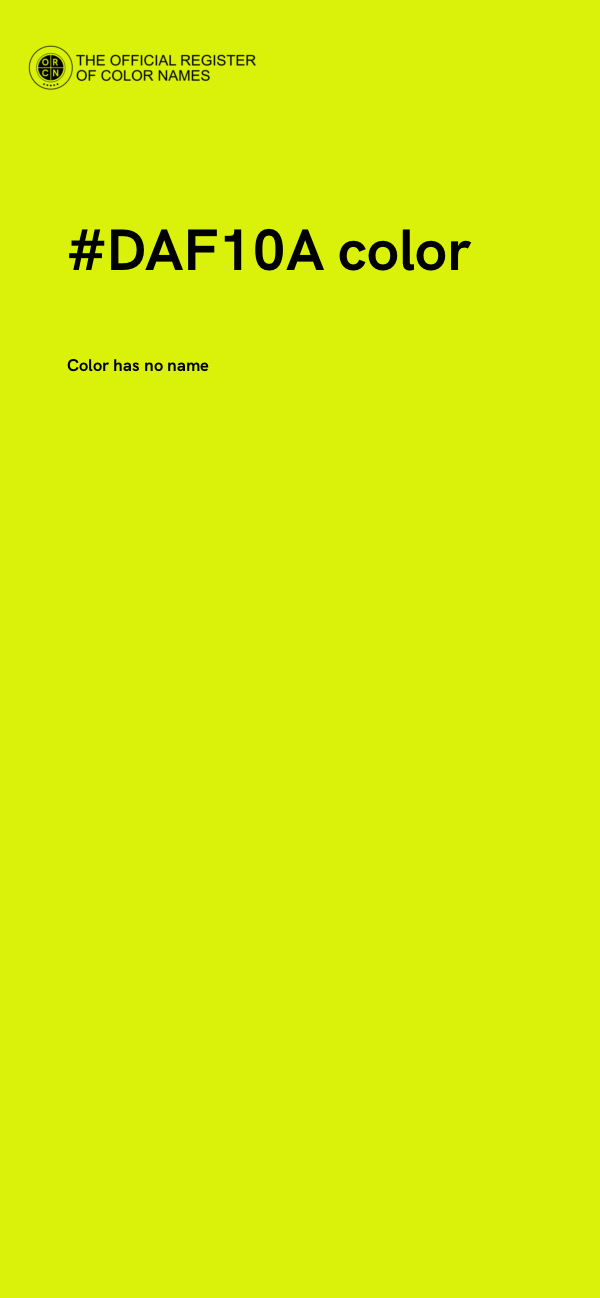 #DAF10A color image