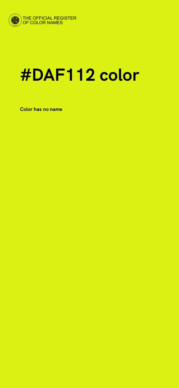 #DAF112 color image