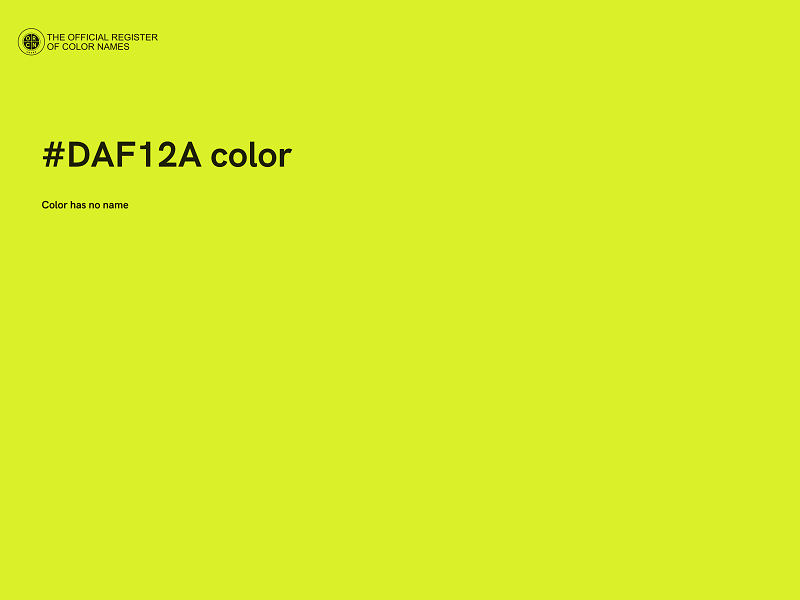 #DAF12A color image