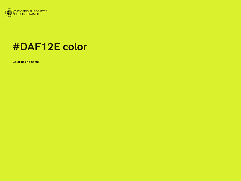 #DAF12E color image