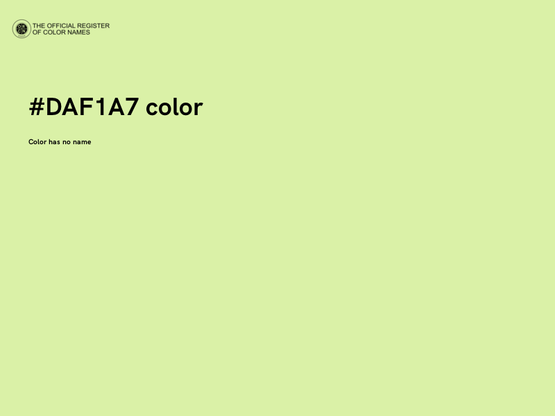 #DAF1A7 color image