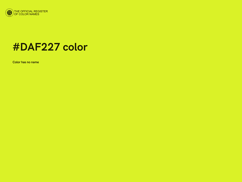 #DAF227 color image