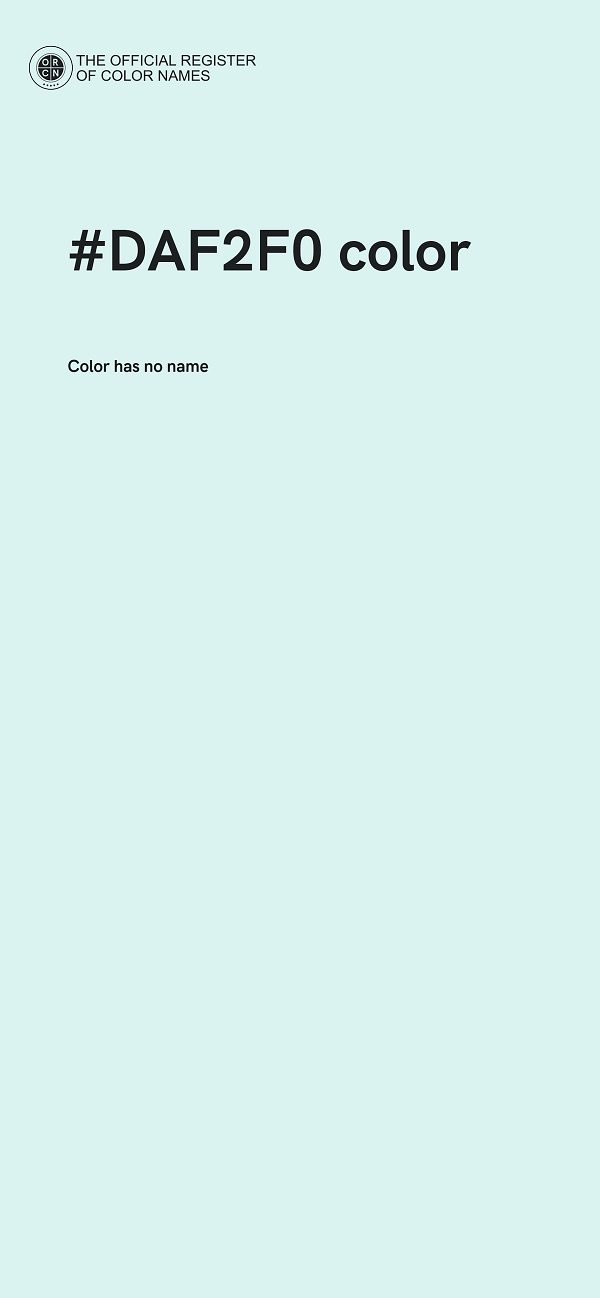 #DAF2F0 color image