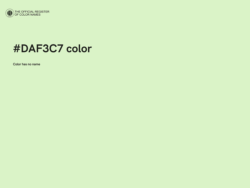 #DAF3C7 color image