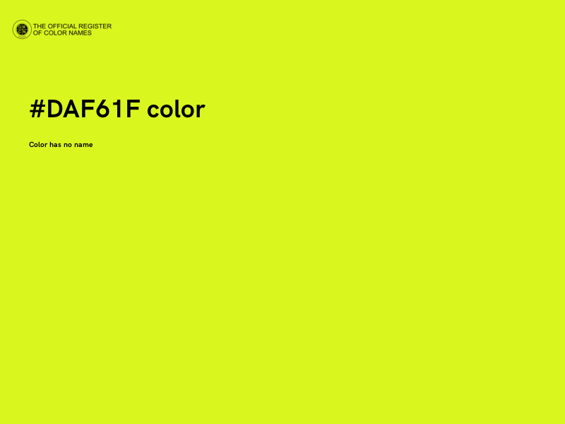 #DAF61F color image