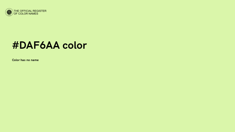 #DAF6AA color image