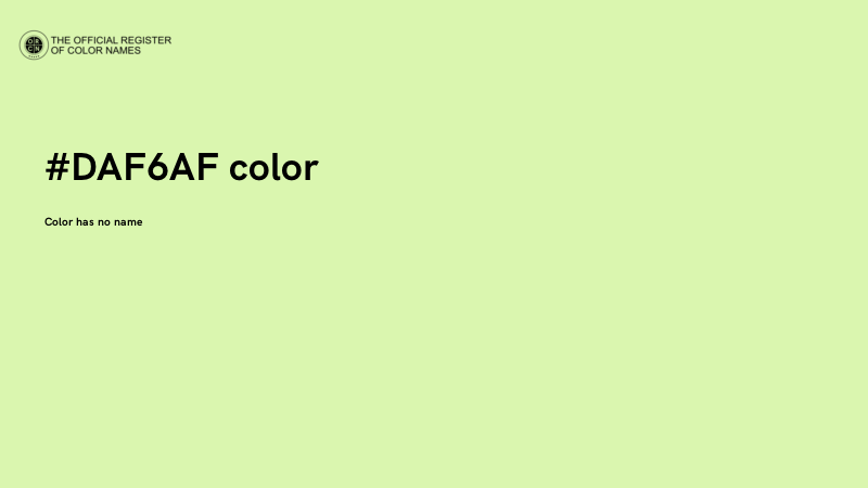 #DAF6AF color image