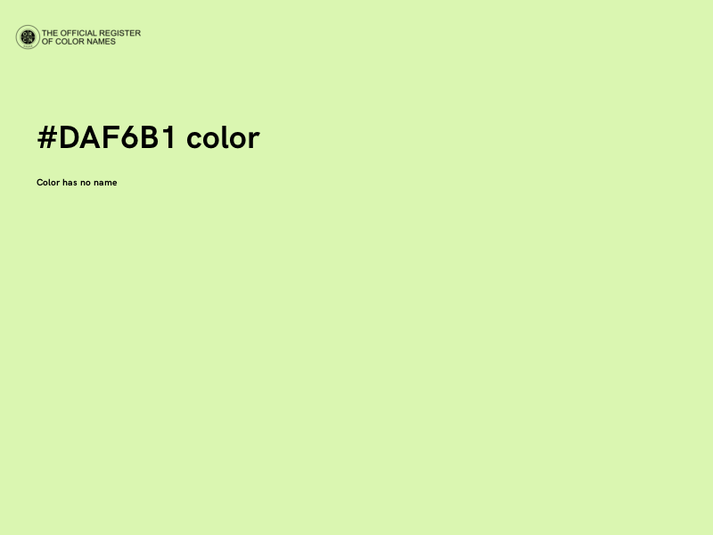 #DAF6B1 color image