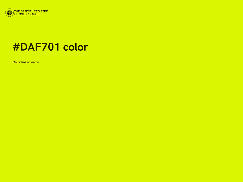#DAF701 color image