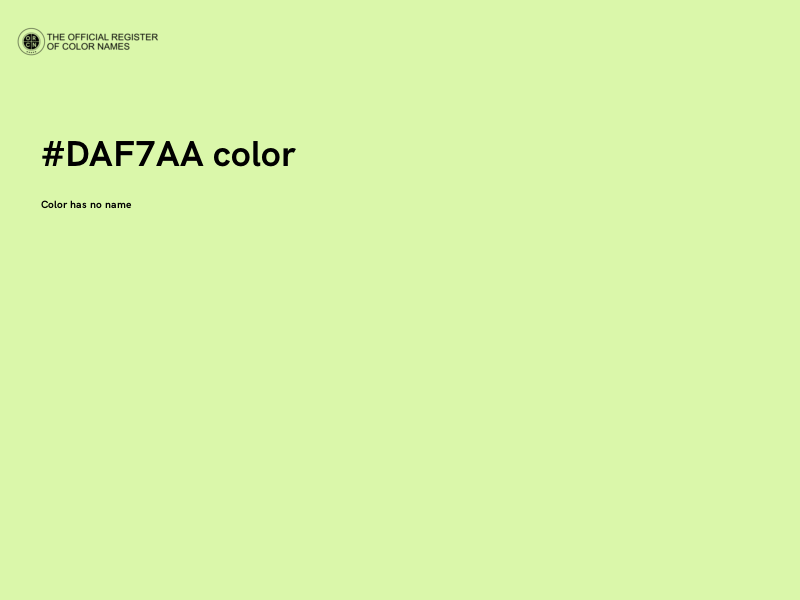 #DAF7AA color image