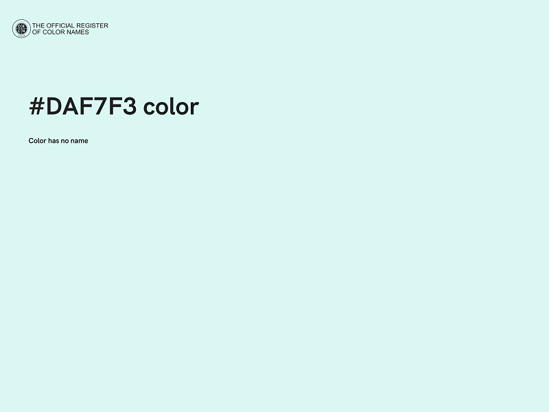 #DAF7F3 color image