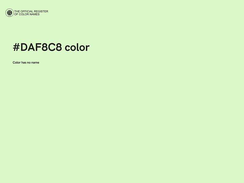 #DAF8C8 color image