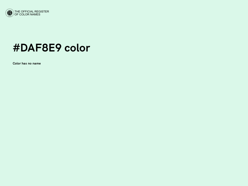#DAF8E9 color image