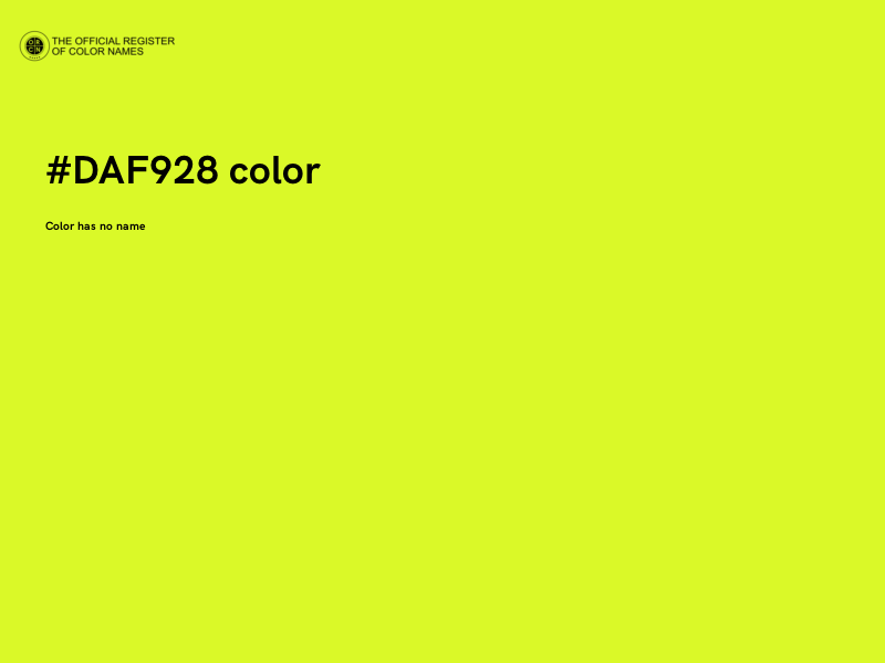 #DAF928 color image