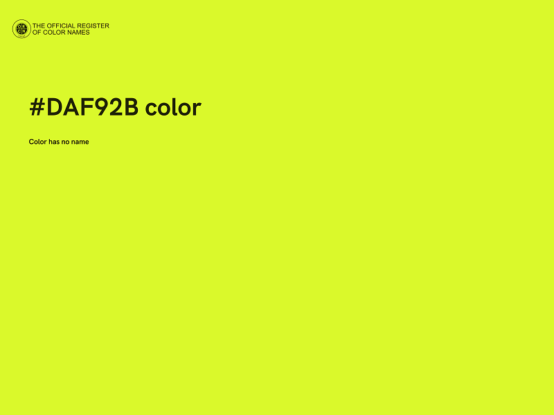 #DAF92B color image