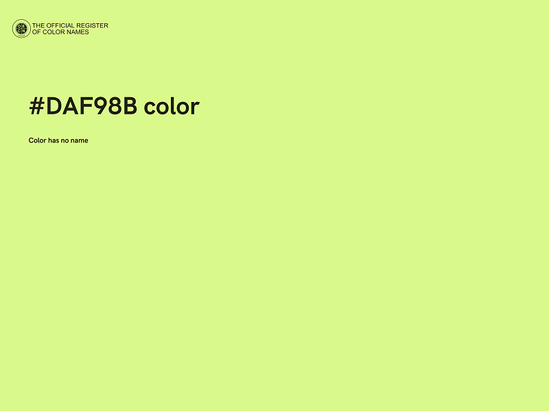 #DAF98B color image