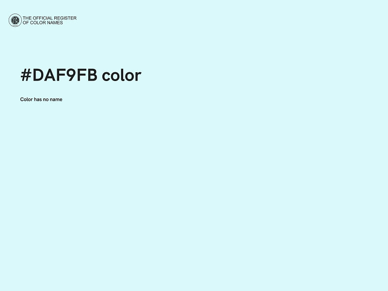 #DAF9FB color image