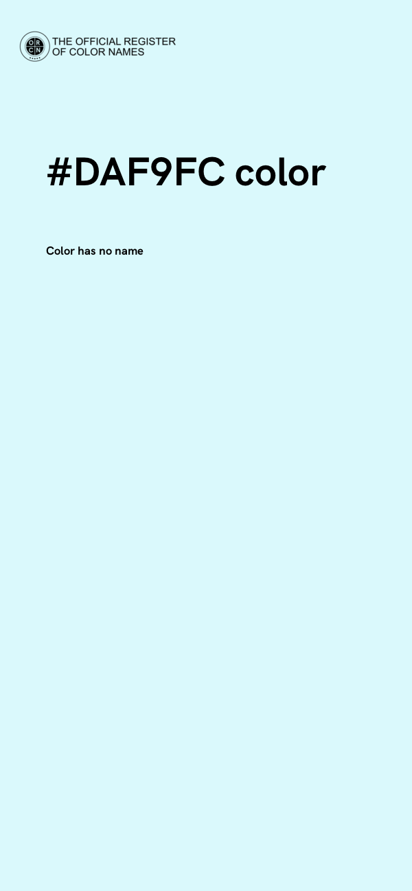 #DAF9FC color image
