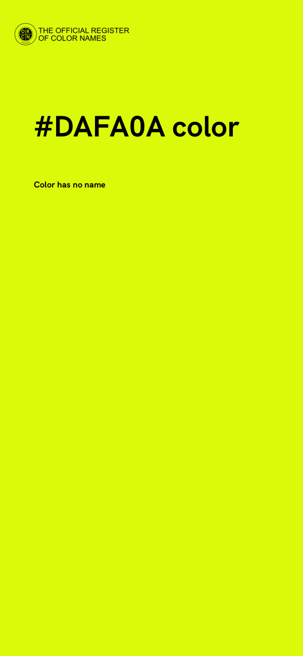 #DAFA0A color image