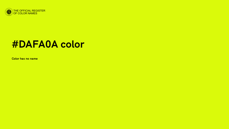 #DAFA0A color image