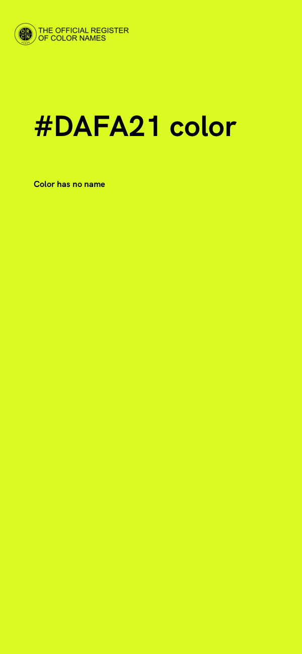 #DAFA21 color image
