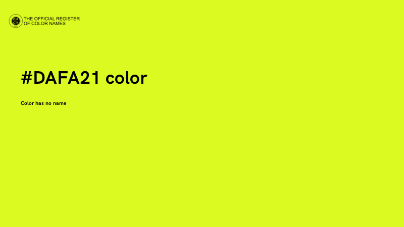 #DAFA21 color image