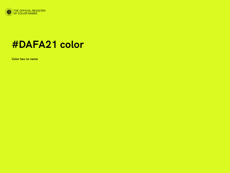 #DAFA21 color image