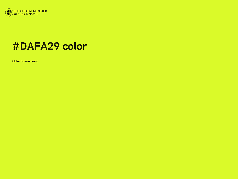 #DAFA29 color image