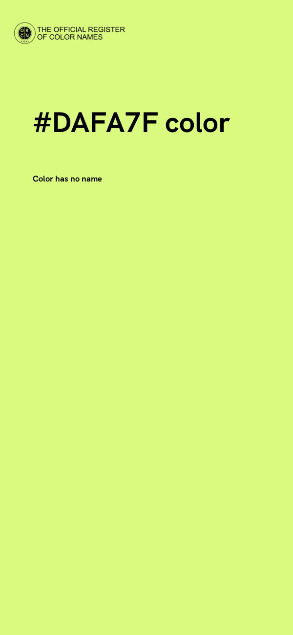 #DAFA7F color image