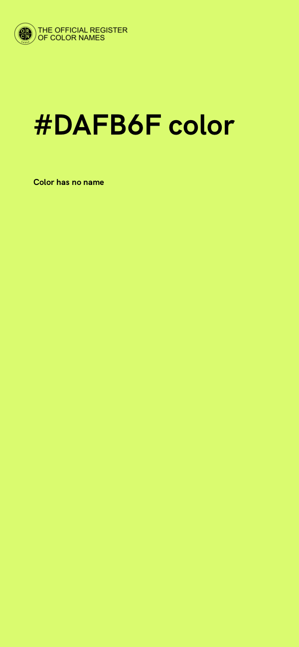#DAFB6F color image