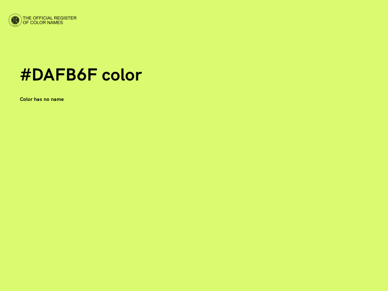 #DAFB6F color image