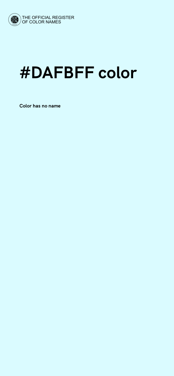 #DAFBFF color image