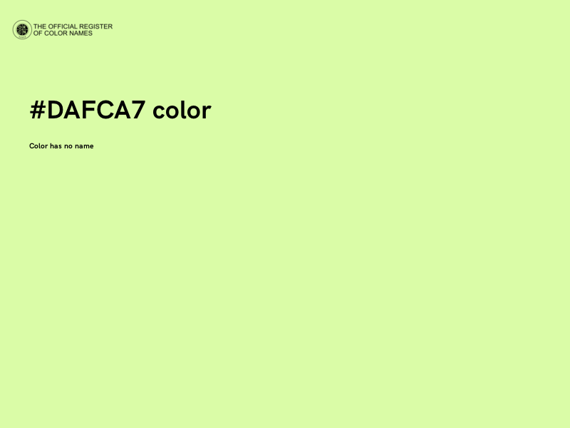 #DAFCA7 color image