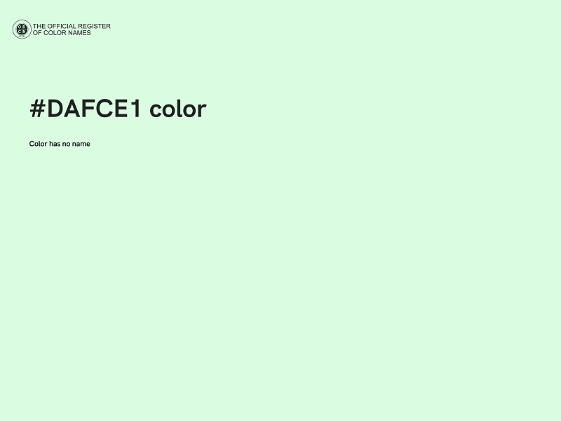 #DAFCE1 color image